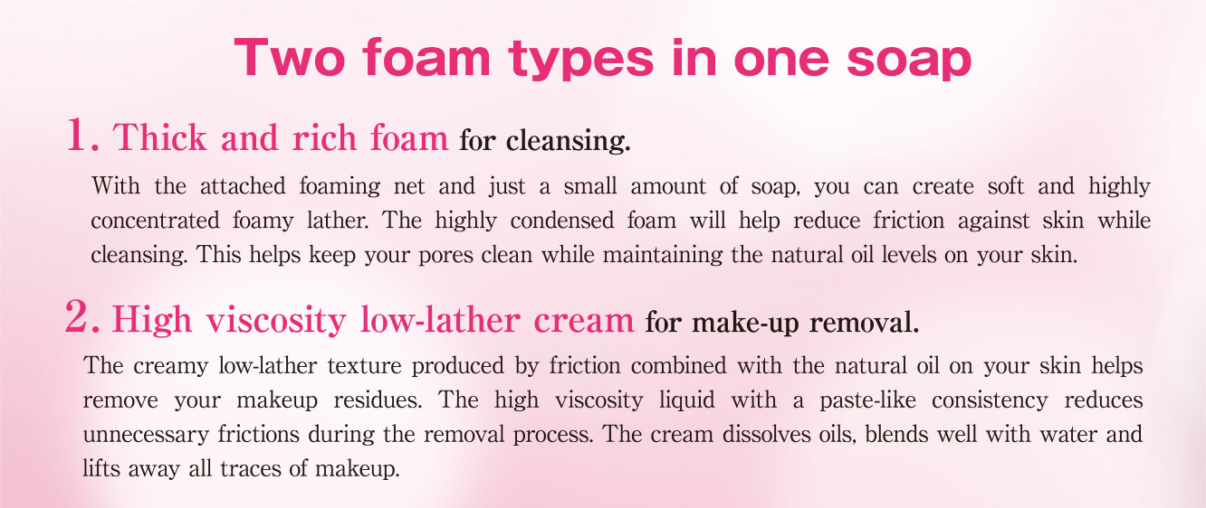 Two foam types in one soap